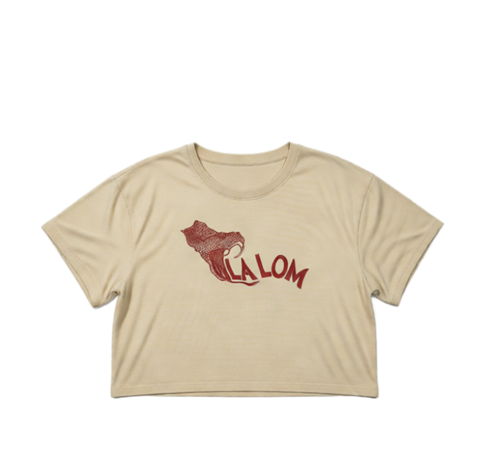 AS Colour LA LOM Snake Graphic Crop Tee Cream Large
